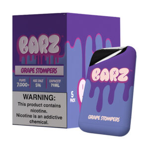 barz 7000 disposable 5pk grape stompers