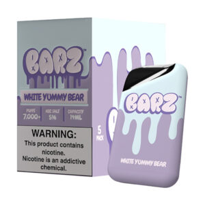 barz 7000 disposable 5pk white yummy bear
