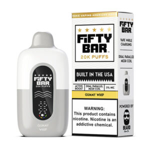 fifty bar 20k puff disposable gummy whip
