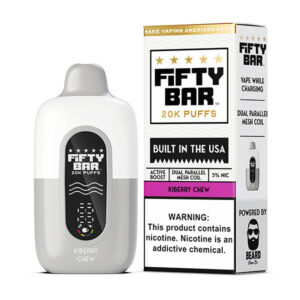 fifty bar 20k puff disposable kiberry chew