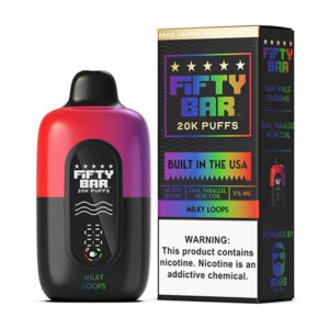 fifty bar 20k puff disposable milky loops
