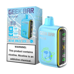 geek bar pulse 15k puff disposable blue razz ice