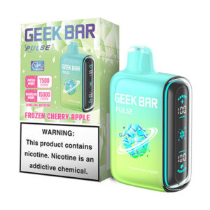 geek bar pulse 15k puff disposable frozen cherry apple
