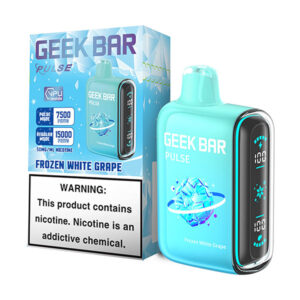 geek bar pulse 15k puff disposable frozen white grape