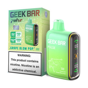 geek bar pulse 15k puff disposable grape blow pop