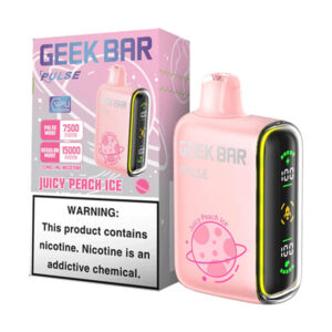 geek bar pulse 15k puff disposable juicy peach ice