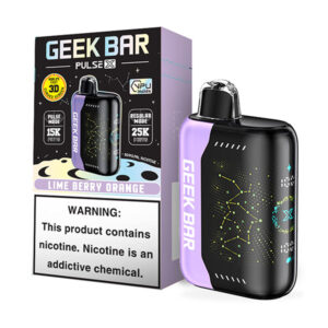 geek bar pulse x 25k puff disposable lime berry orange