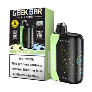 geek bar pulse x 25k puff disposable sour apple ice