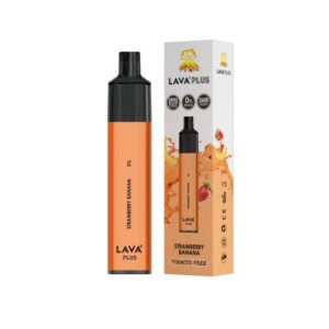 lava plus disposable vape tobacco free 0% nic 2600 puffs strawberry banana