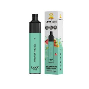 lava plus disposable vape tobacco free 0% nic 2600 puffs watermelon bubble gum