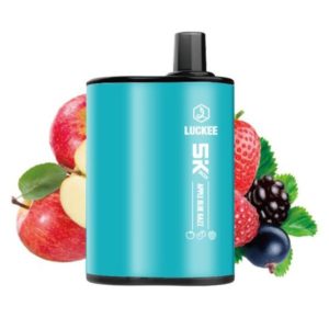 luckee 5k box disposable vape apple blue razz