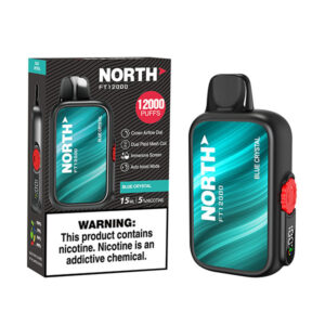 north freight train 12k puff disposable blue crystal