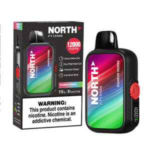 north freight train 12k puff disposable rainbow worms