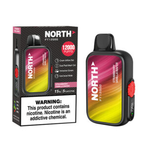 north freight train 12k puff disposable strawberry vanilla wafer