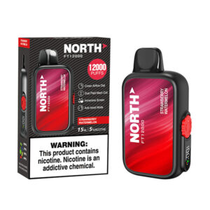 north freight train 12k puff disposable strawberry watermelon