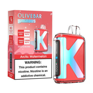 olivebar luminous 20k puff disposable arctic watermelon