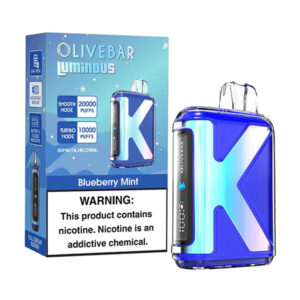 olivebar luminous 20k puff disposable blueberry mint