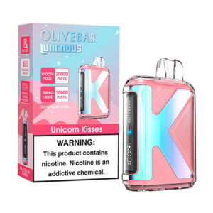 olivebar luminous 20k puff disposable unicorn kisses