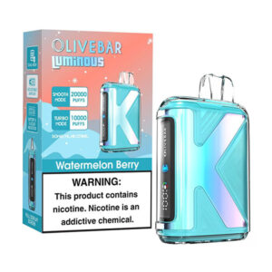 olivebar luminous 20k puff disposable watermelon berry