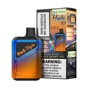 pod x hyde iq disposable 5000 blue razz peach bears ice