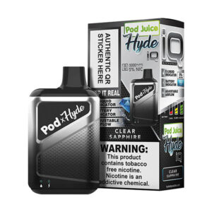 pod x hyde iq disposable 5000 clear sapphire