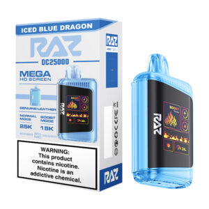 raz dc 25000 vape iced blue dragon