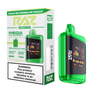 raz dc 25000 vape sour watermelon peach