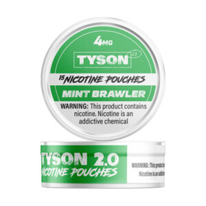 tyson 2 nicotine pouches 4mg mint brawler