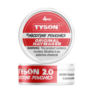 tyson 2 nicotine pouches 4mg original haymaker