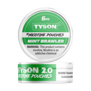 tyson 2 nicotine pouches 6mg mint brawler