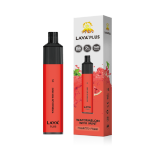 lava plus disposable vape tobacco free 0% nic 2600 puffs watermelon with mint