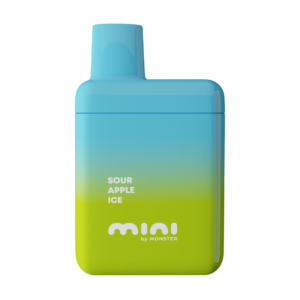 mini by monster disposable 800 puffs sour apple ice